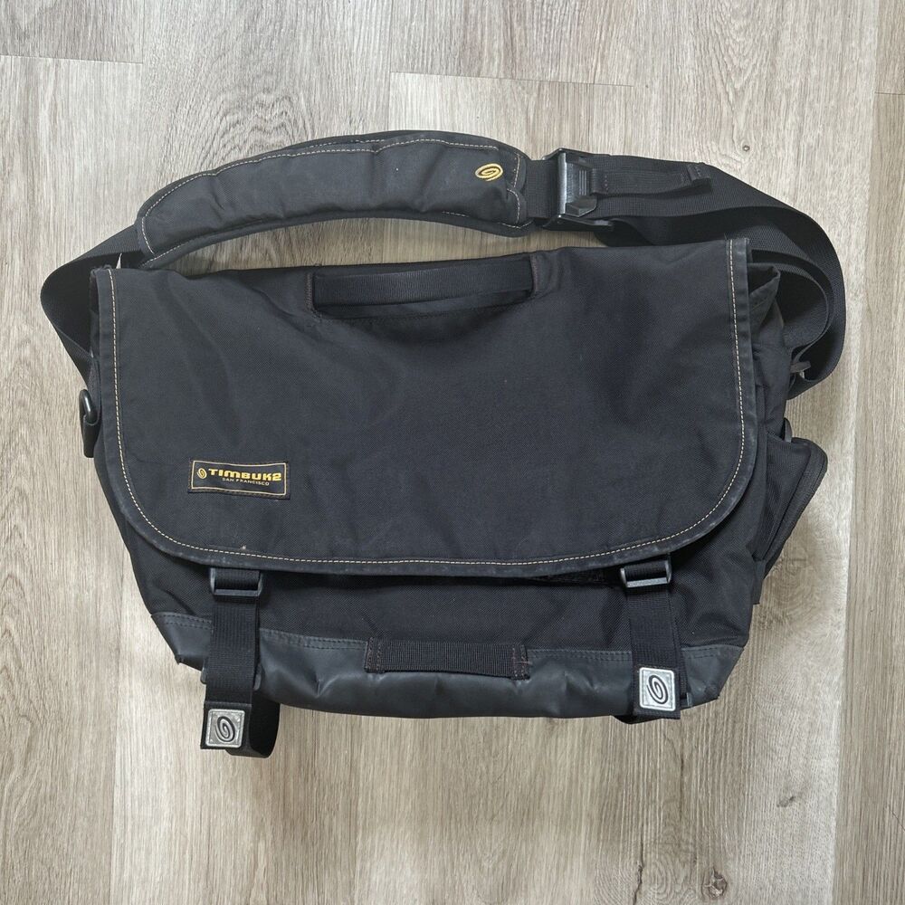 Timbuk2 Stork Messenger Diaper Bag Black Crossbody Shoulder No Changing Pad READ